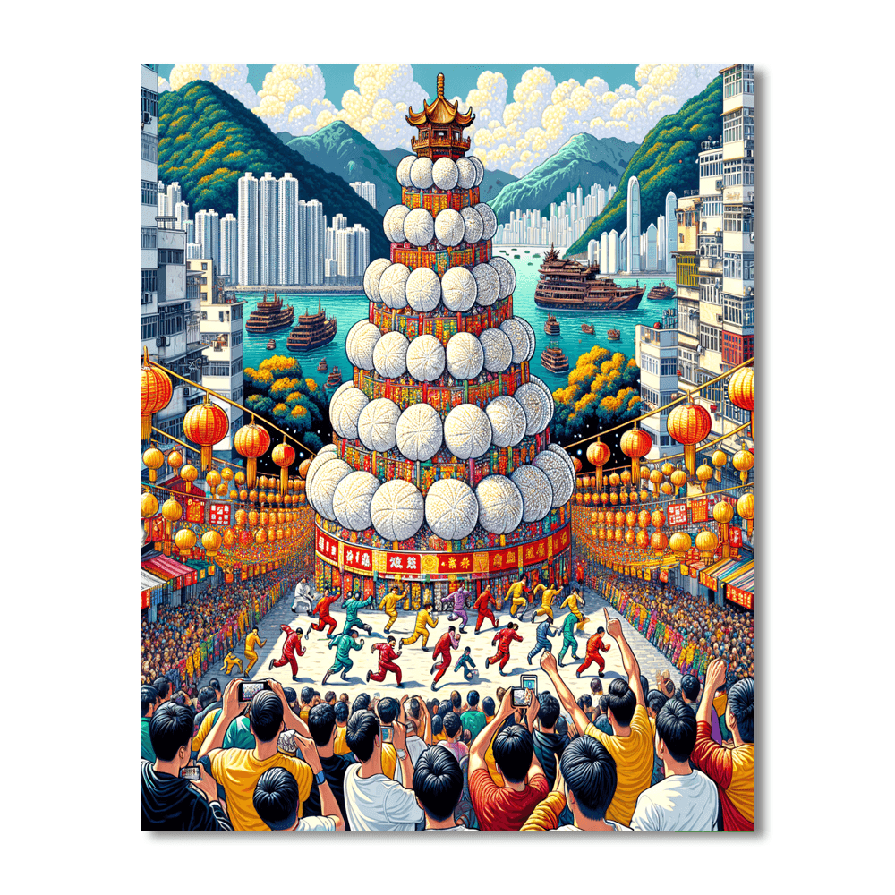 Cheung Chau Bun Festival - Hong Kong Number Painting