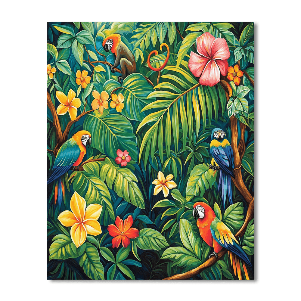 Henri Rousseau Inspired Jungle Vibrations  Paint By Numbers