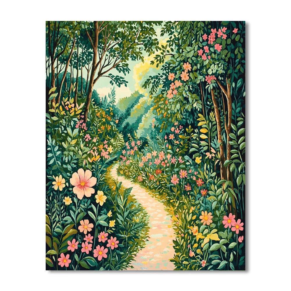 Henri Rousseau Inspired Magical Forest Path  Paint By Numbers Art