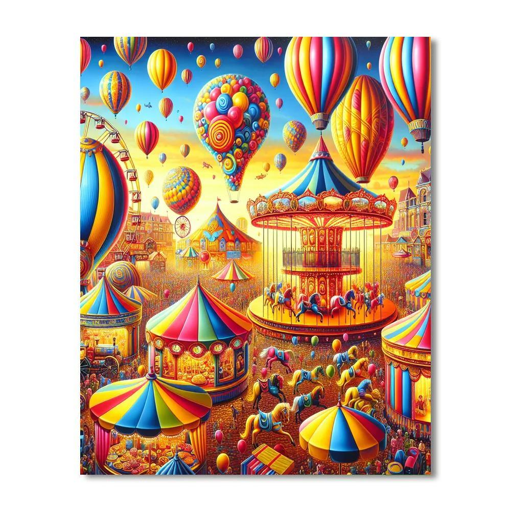 Vibrant Carnival Dreams Paint By Color