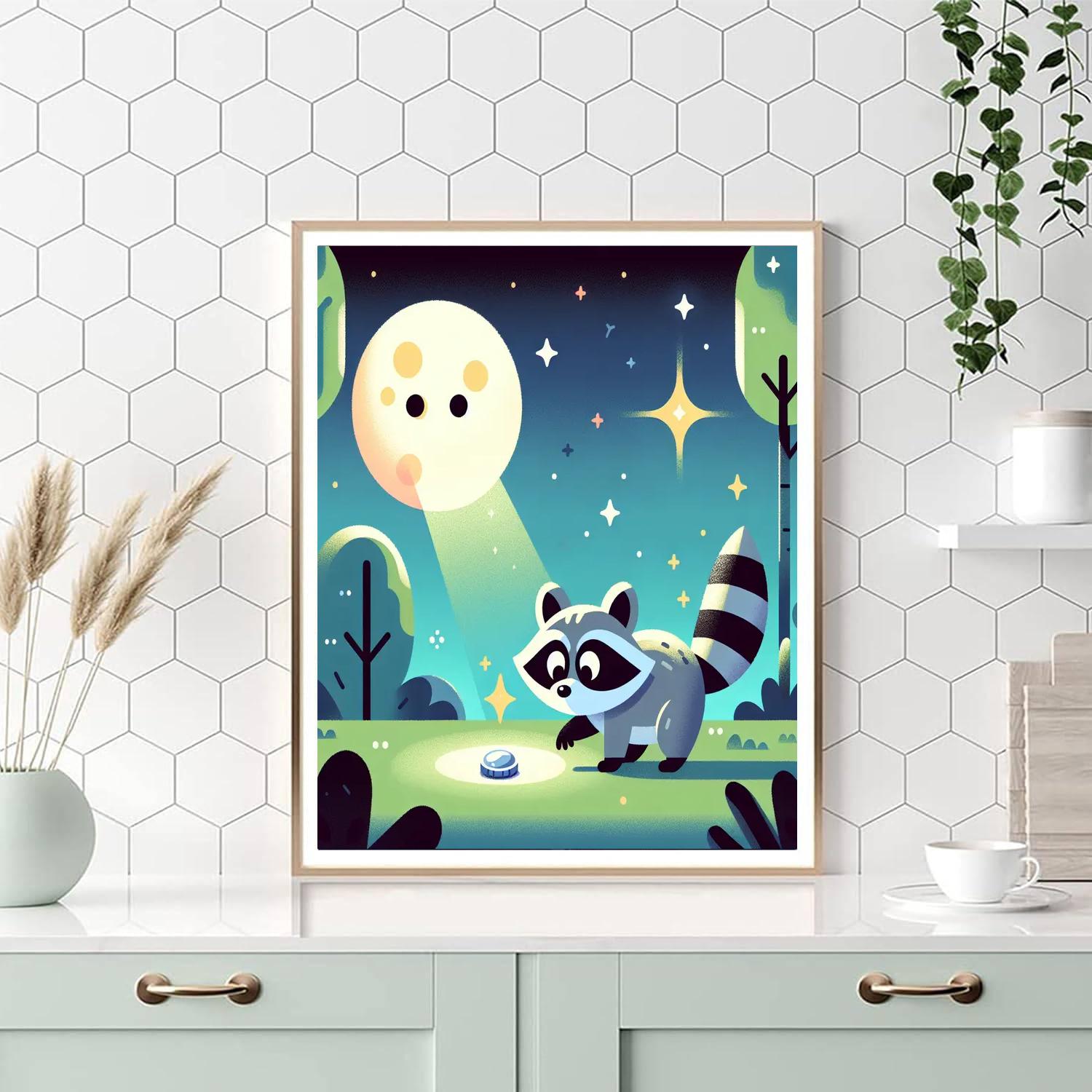 Wandering Raccoon Numbered Painting Kits