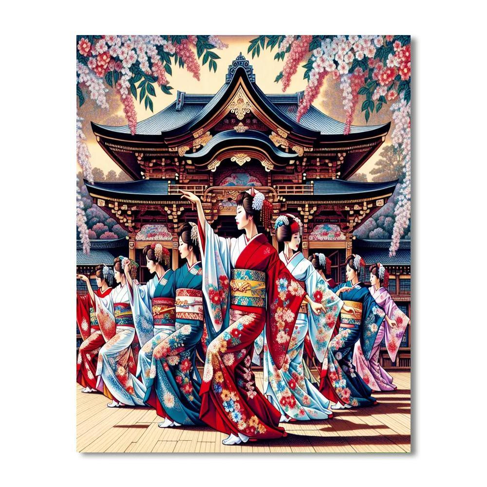 Gion Odori - Kyoto DIY Paint By Numbers