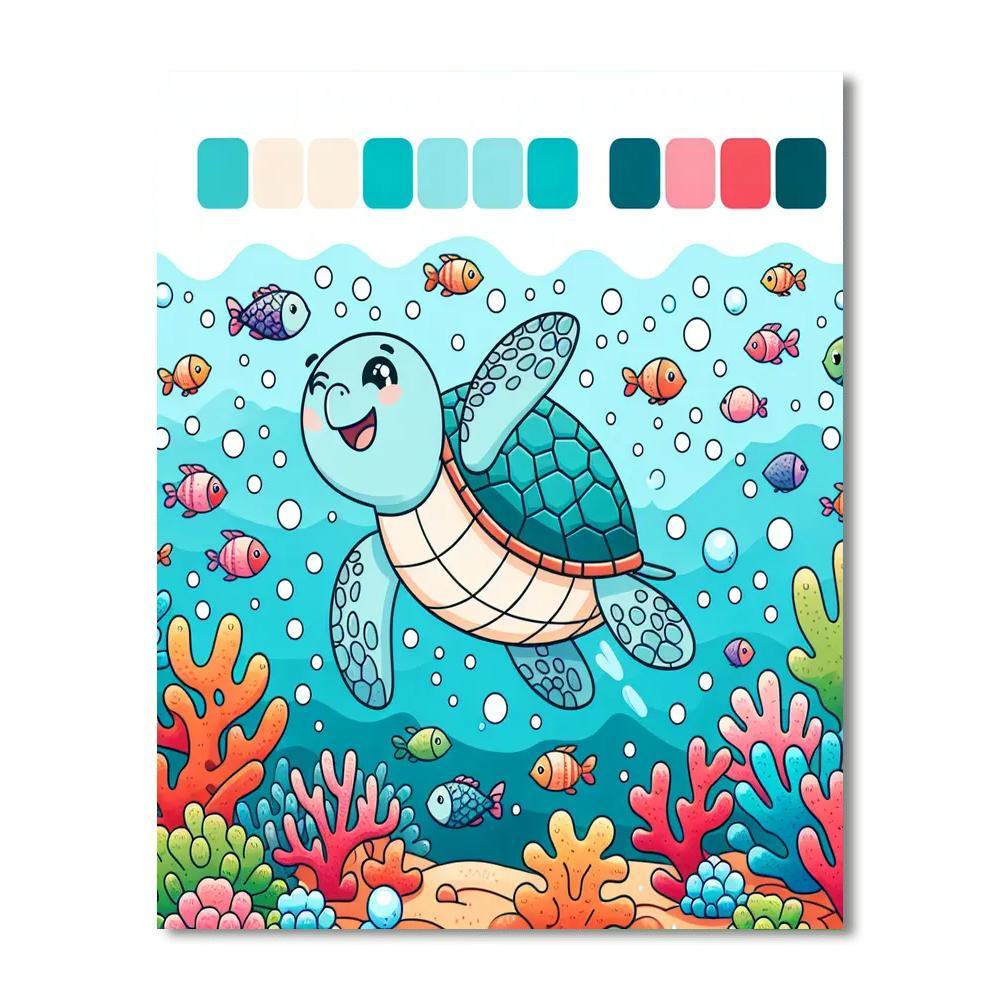 Underwater World Exploration DIY Paint By Numbers