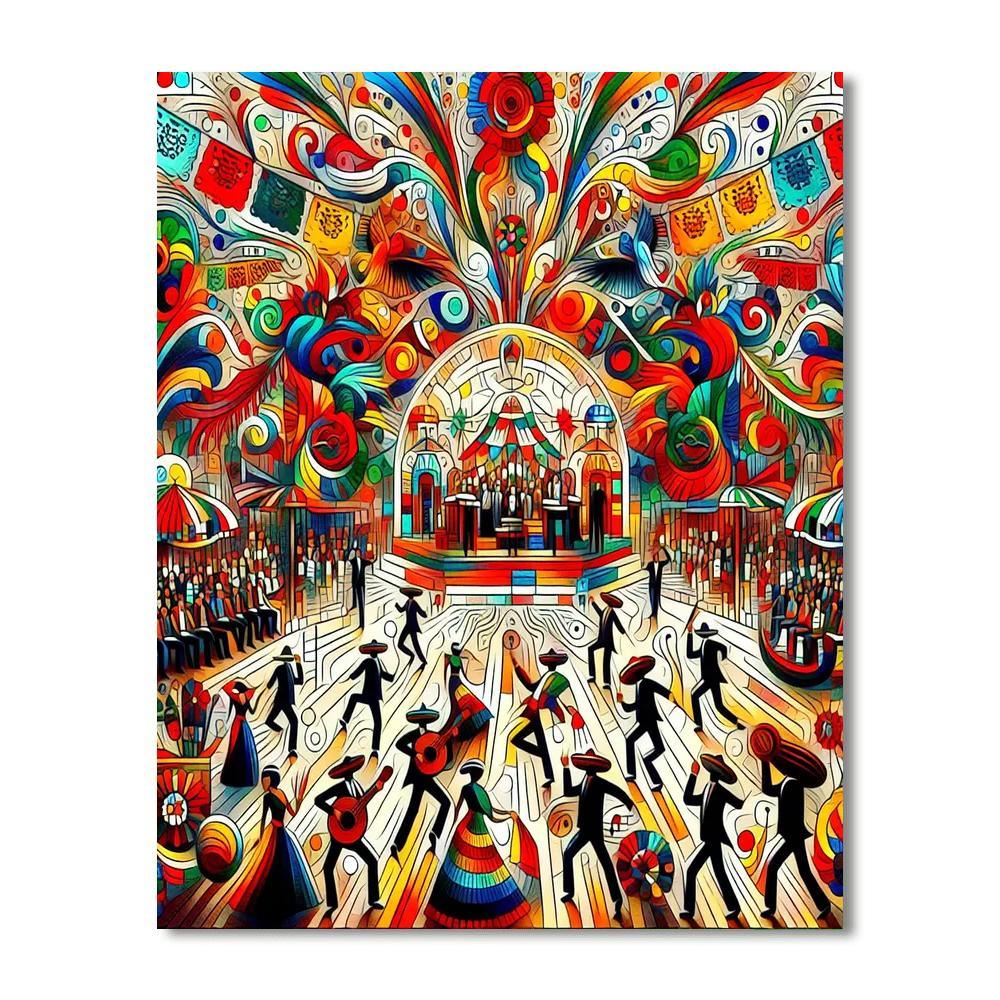 Lively Mexican Fiesta Celebration Paint By Numbers Kits