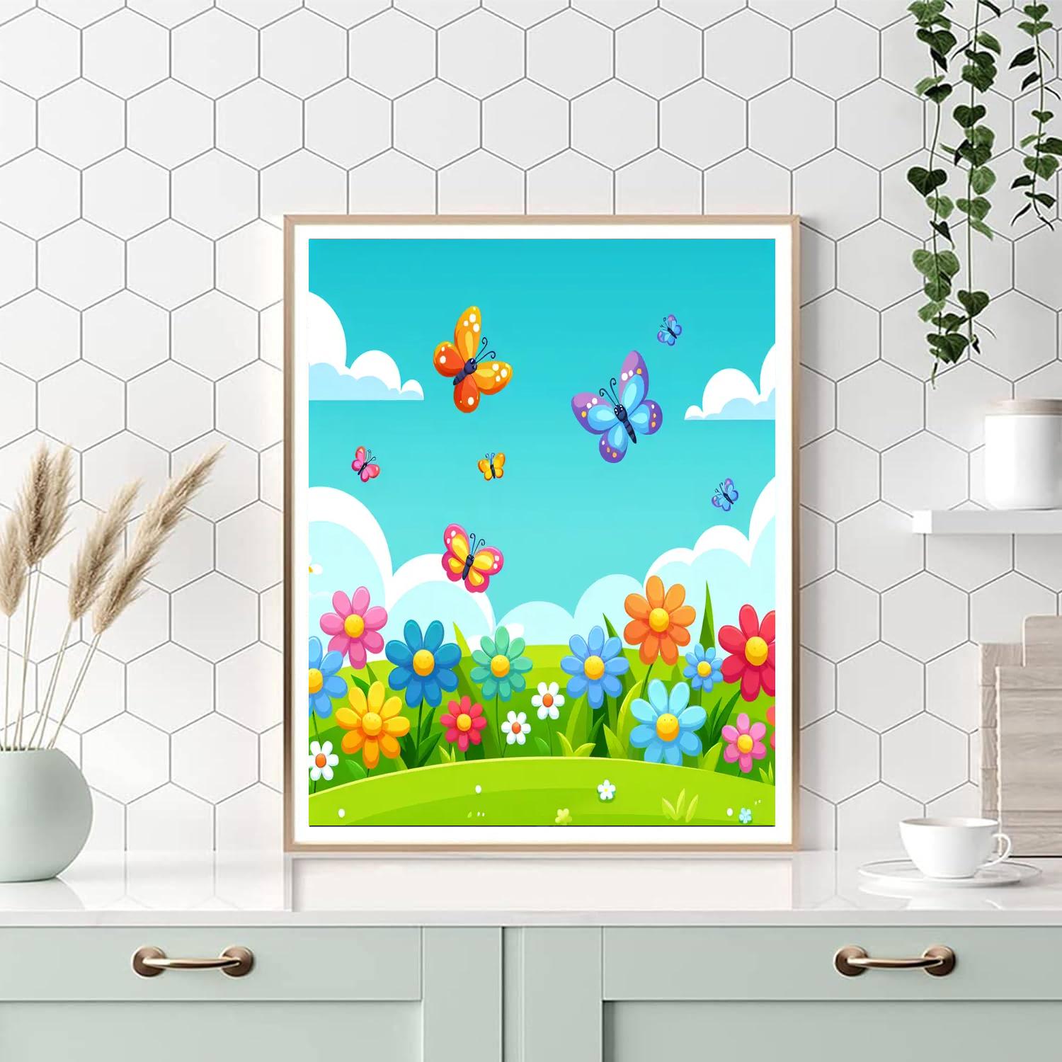 Springtime Meadow Magic Paint By Numbers Art