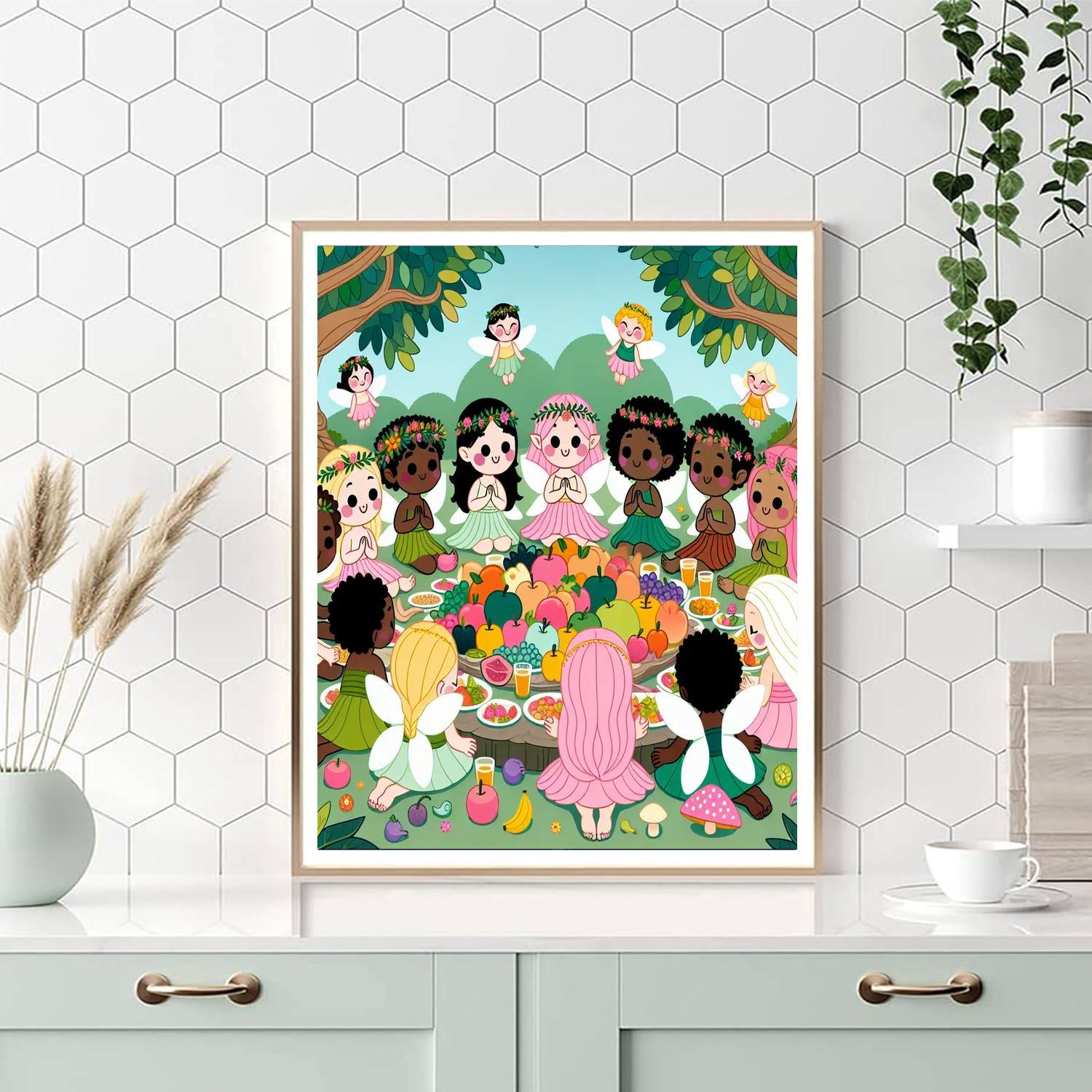 Magic Forest Fairy Feast DIY Paint By Numbers