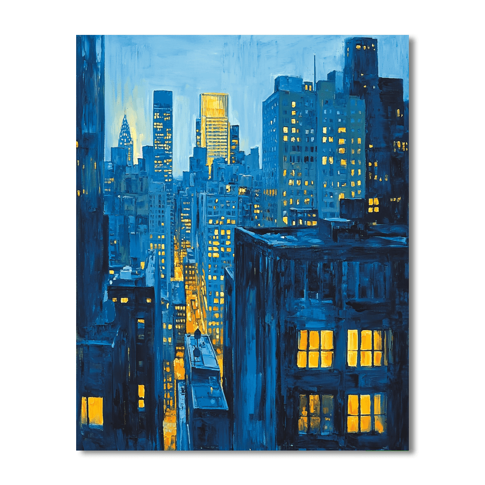 Edward Hopper Inspired Timeless Cityscape  Paint By Numbers