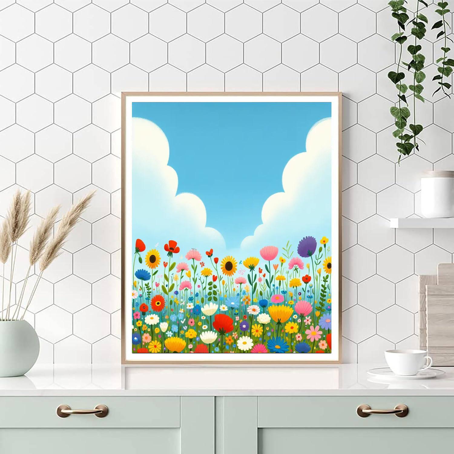 Vibrant Wildflower Field Paint By Number