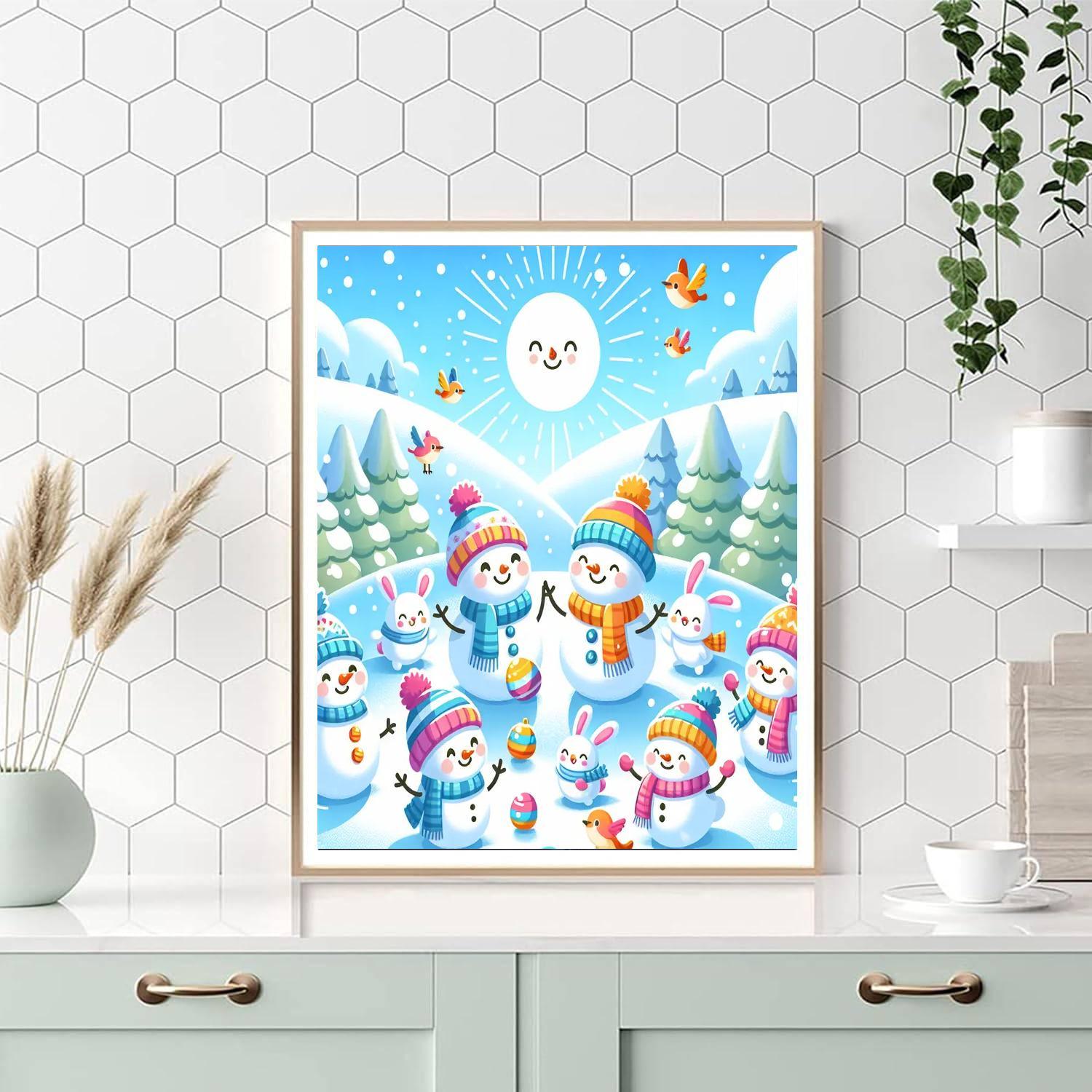 Cheery Winter Wonderland Paint By Numbers Kits