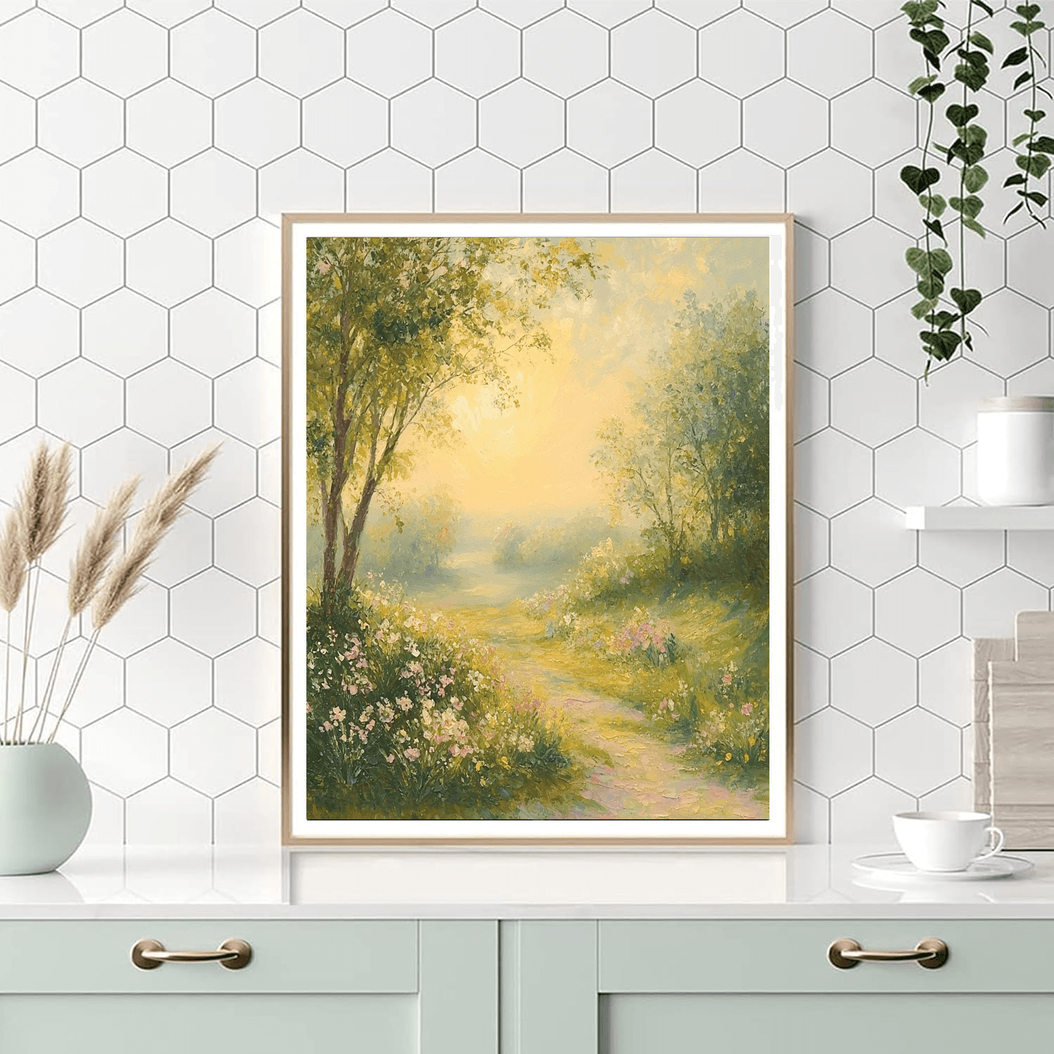 Renoir Inspired Pastel Meadow - DIY Painting By Numbers Kit
