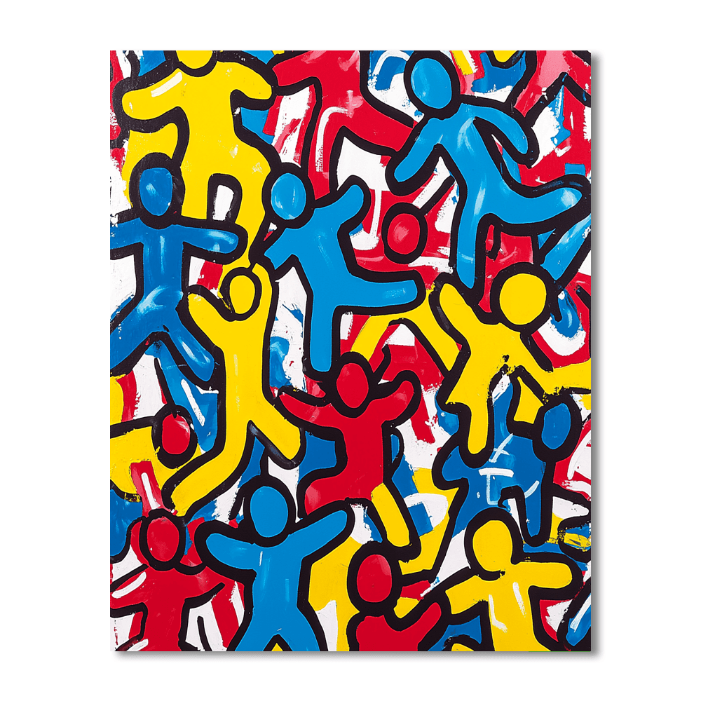 Haring Inspired Festive Patterns  Numbered Painting Kits