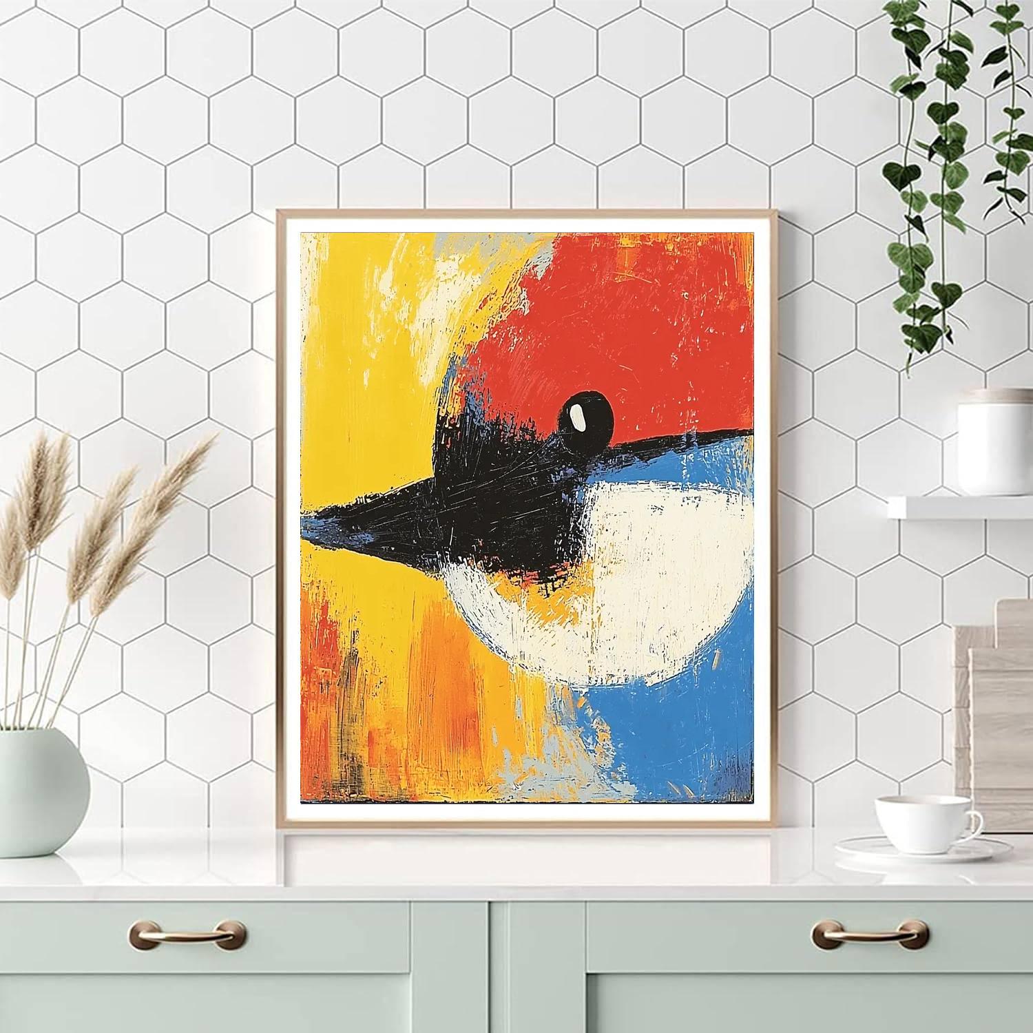 Joan Miró Inspired Radiant Echoes  Painting Number Kit