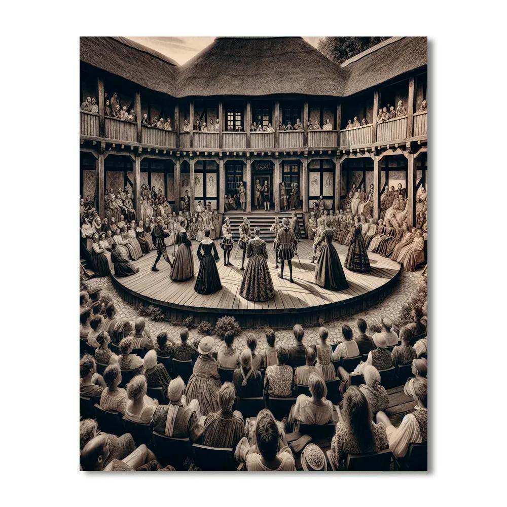Shakespeare's Globe Theatre Festival Paint By Numbers Art