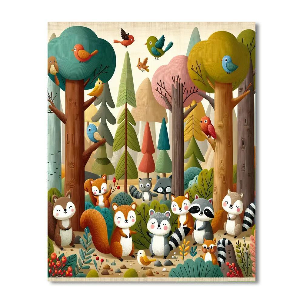 Whimsy Forest Critters Paint By Color