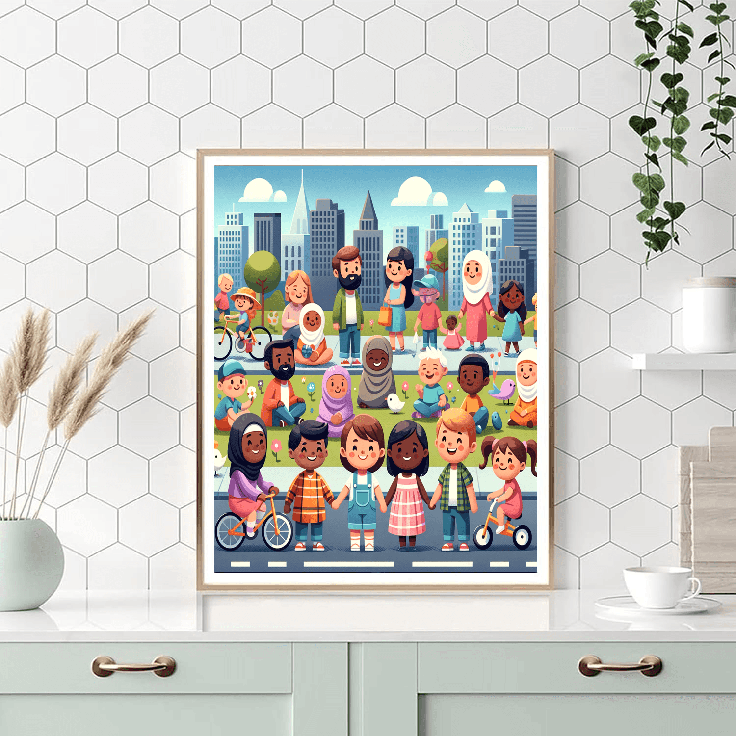 Colorful City Life Paint By Number