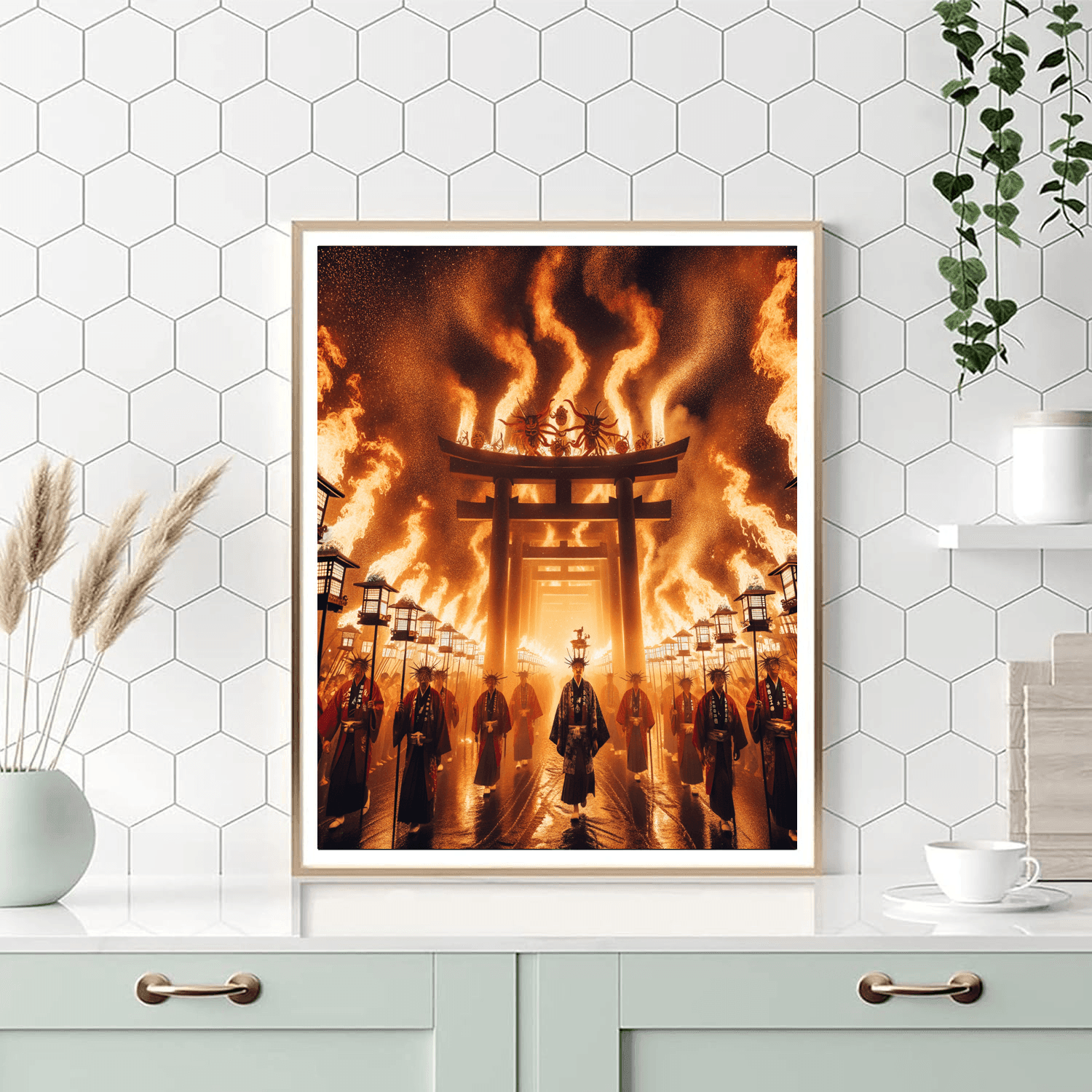 Yamato Fire Festival - Japan Painting By Numbers Kit