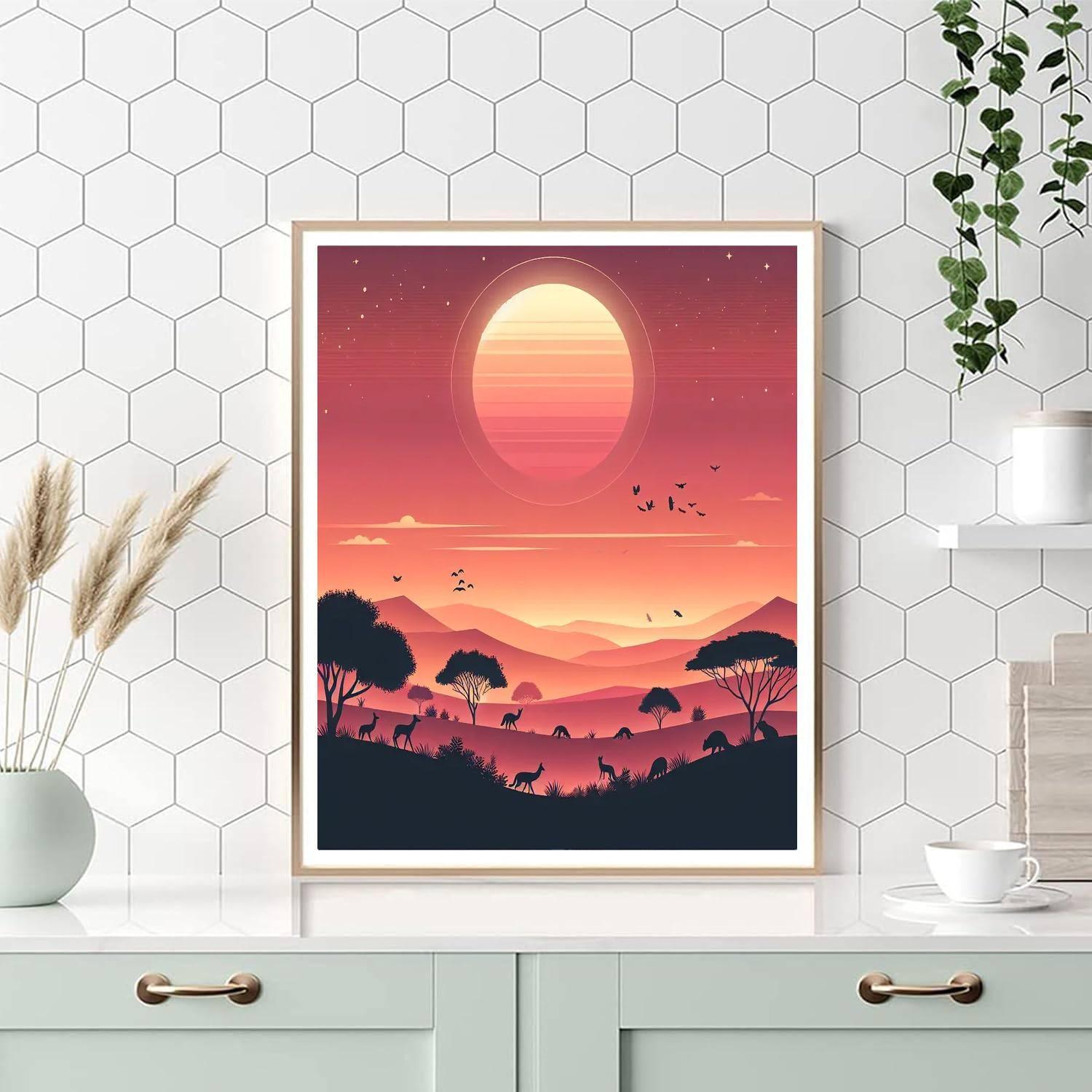 Sunset Hilltop Reverie Paint By Number