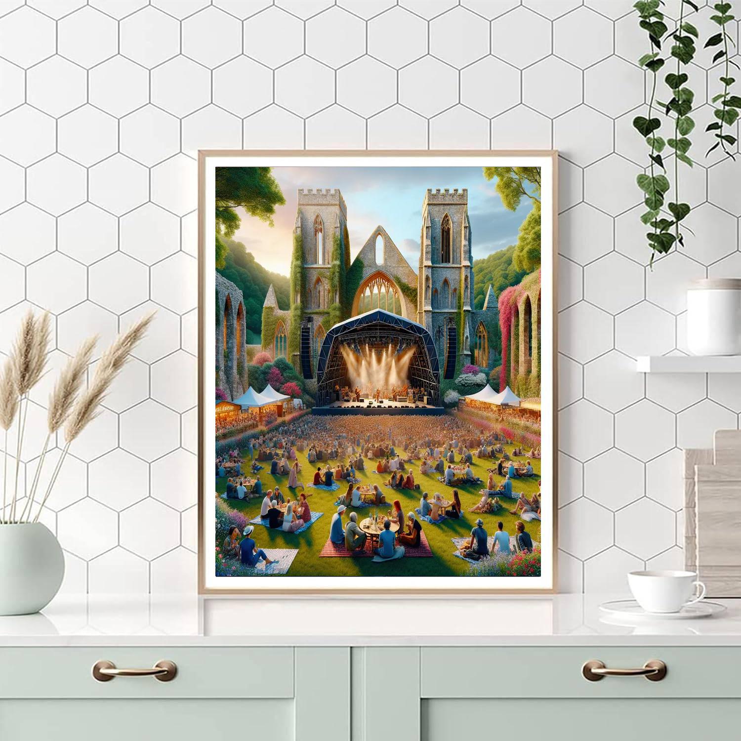 Glastonbury Abbey Extravaganza Painting Number Kit