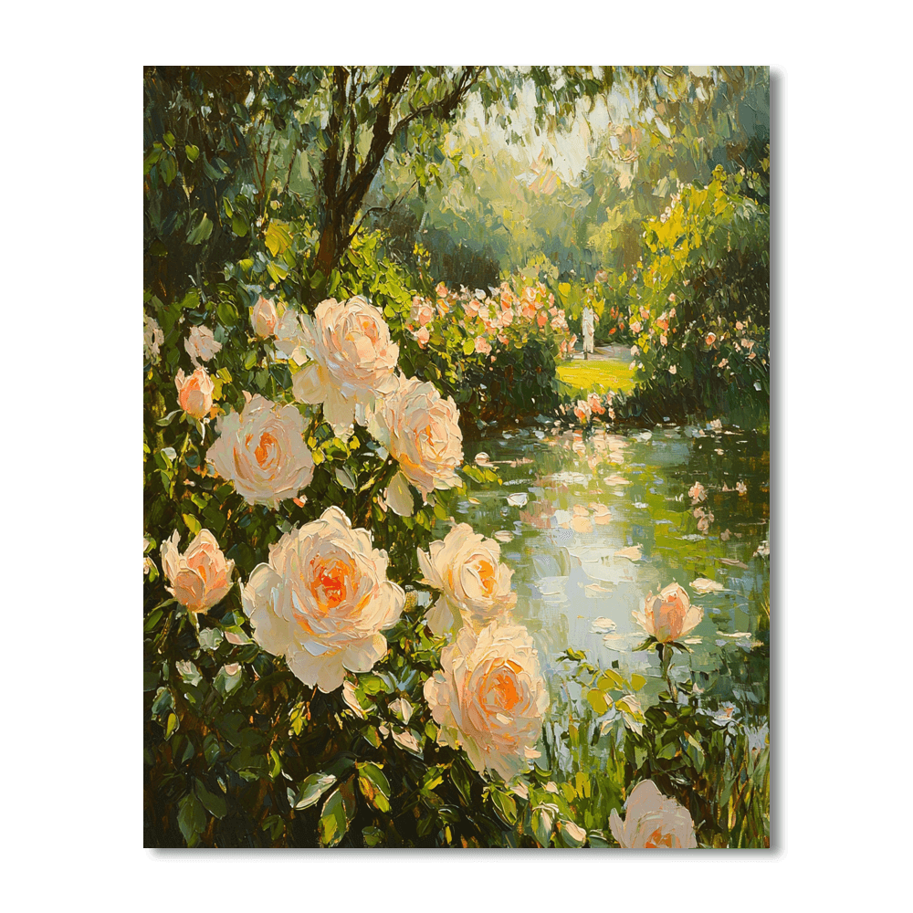 Claude Monet Inspired Monet's Rose Garden  Painting By Numbers Kit