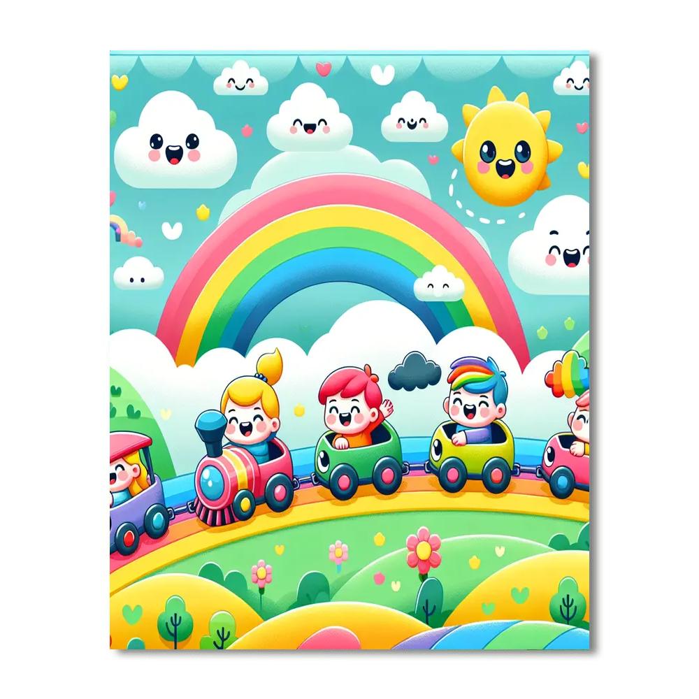 Adventure On Rainbow Road Paint By Numbers Art