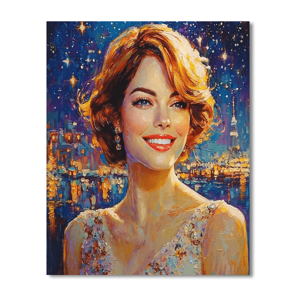 Emma Stone: Charming Radiance In Cinema Numbered Painting Kits