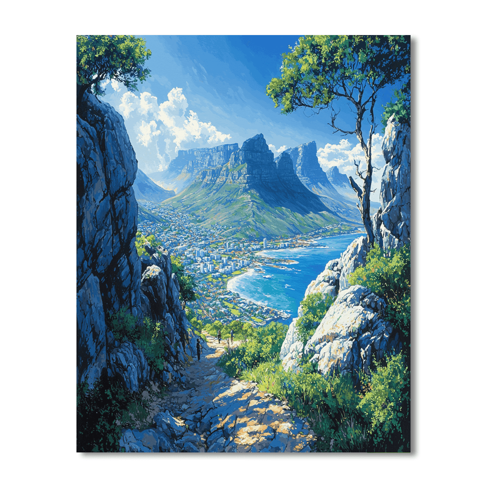 Table Mountain National Park Painting By Numbers Kit