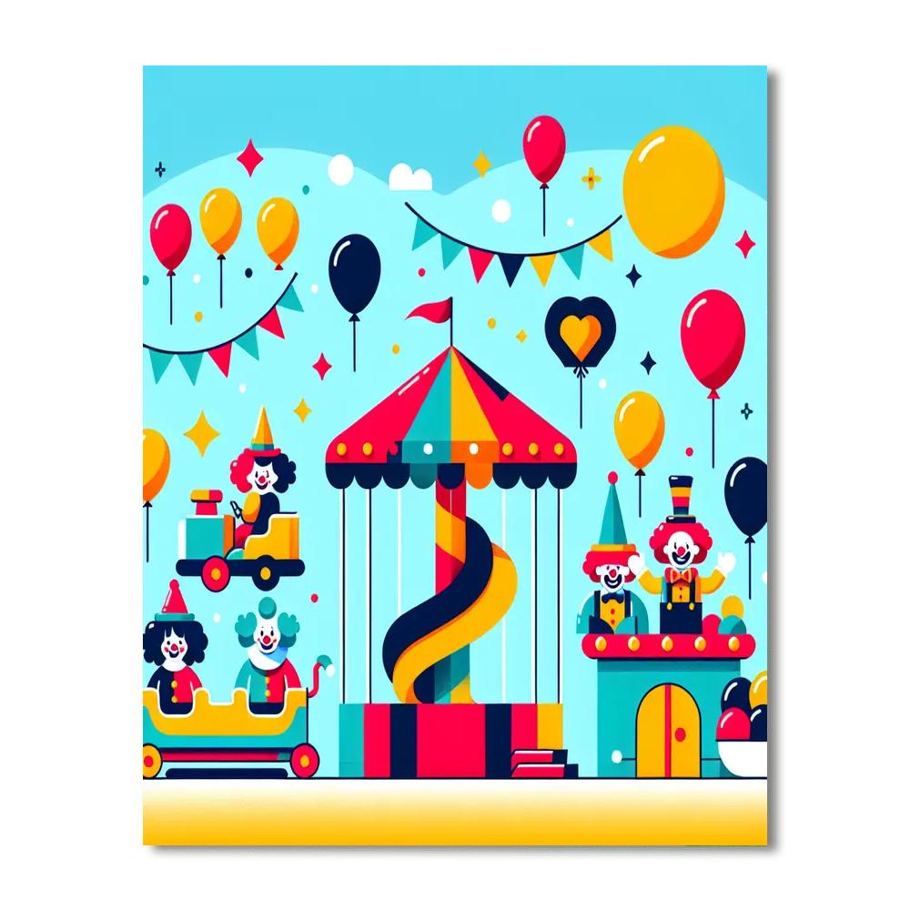 Cheerful Carnival Extravaganza Painting Number Kit