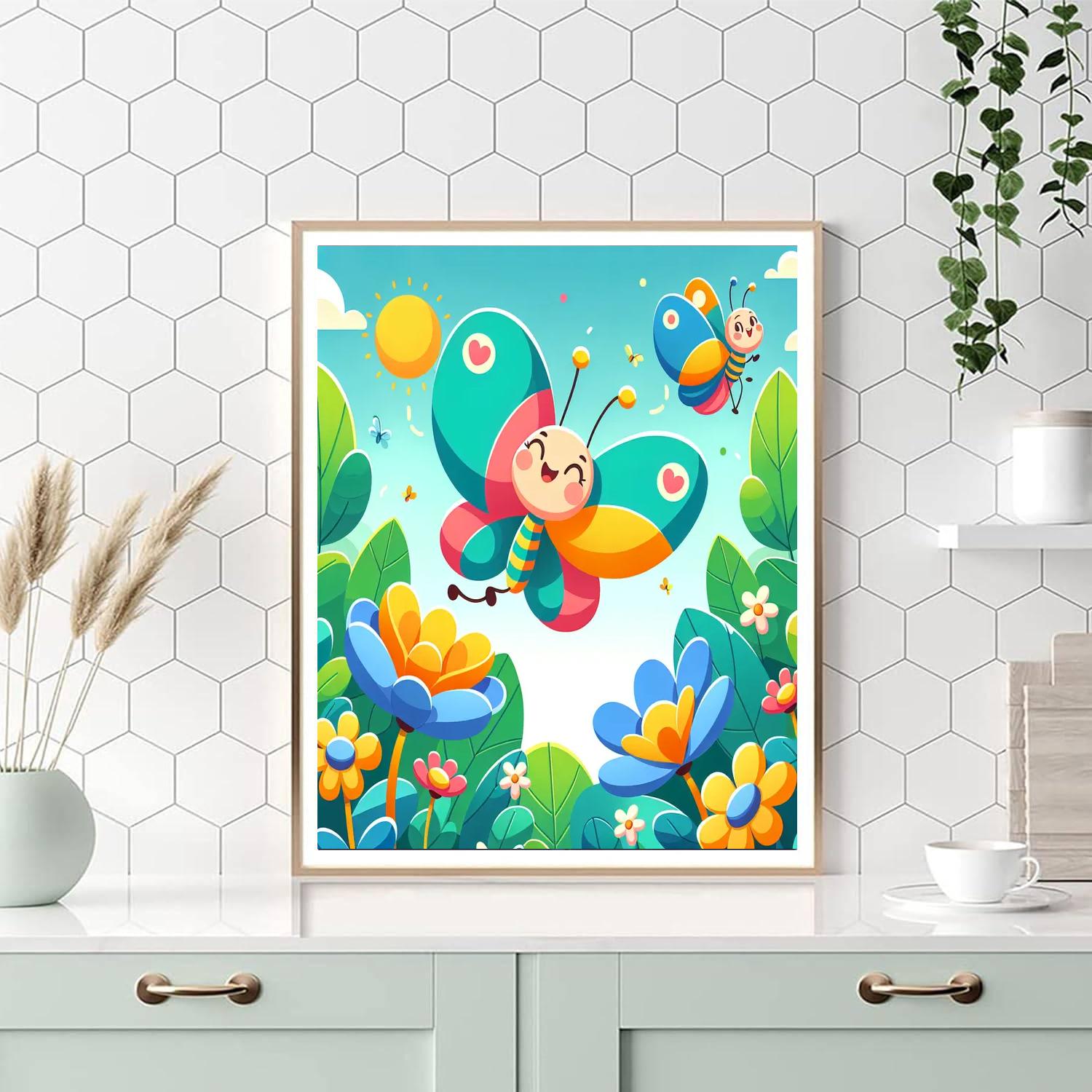 Bouncing Butterfly Paint By Color
