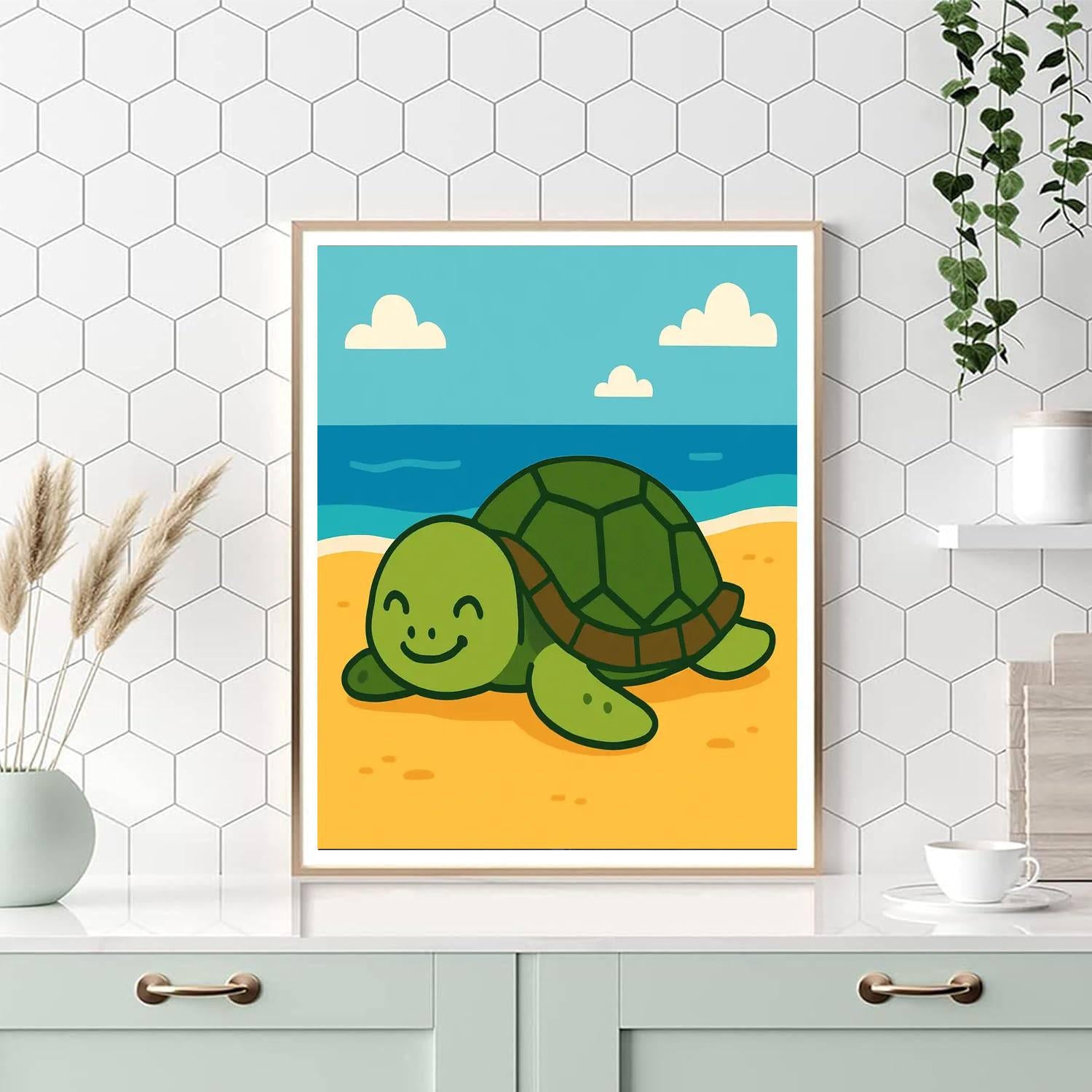 Joyful Turtle's Beach Day DIY Paint By Numbers