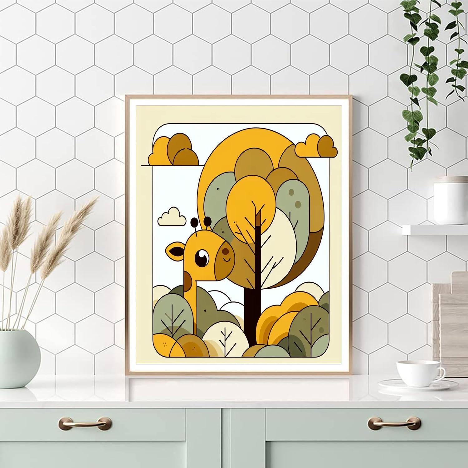 Gentle Giraffe Gathering Paint By Number