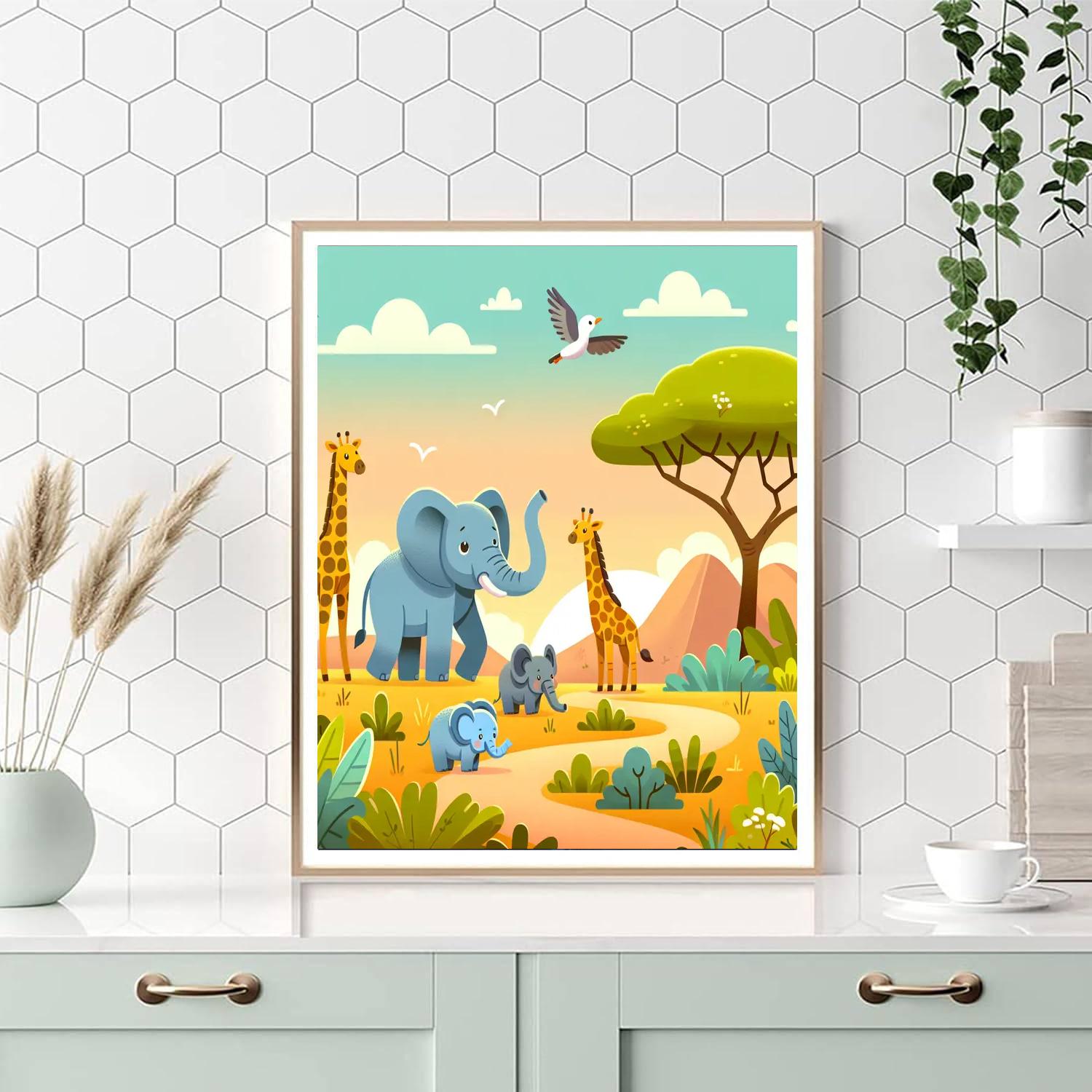 Sunshine Safari Adventure Numbered Painting Kits
