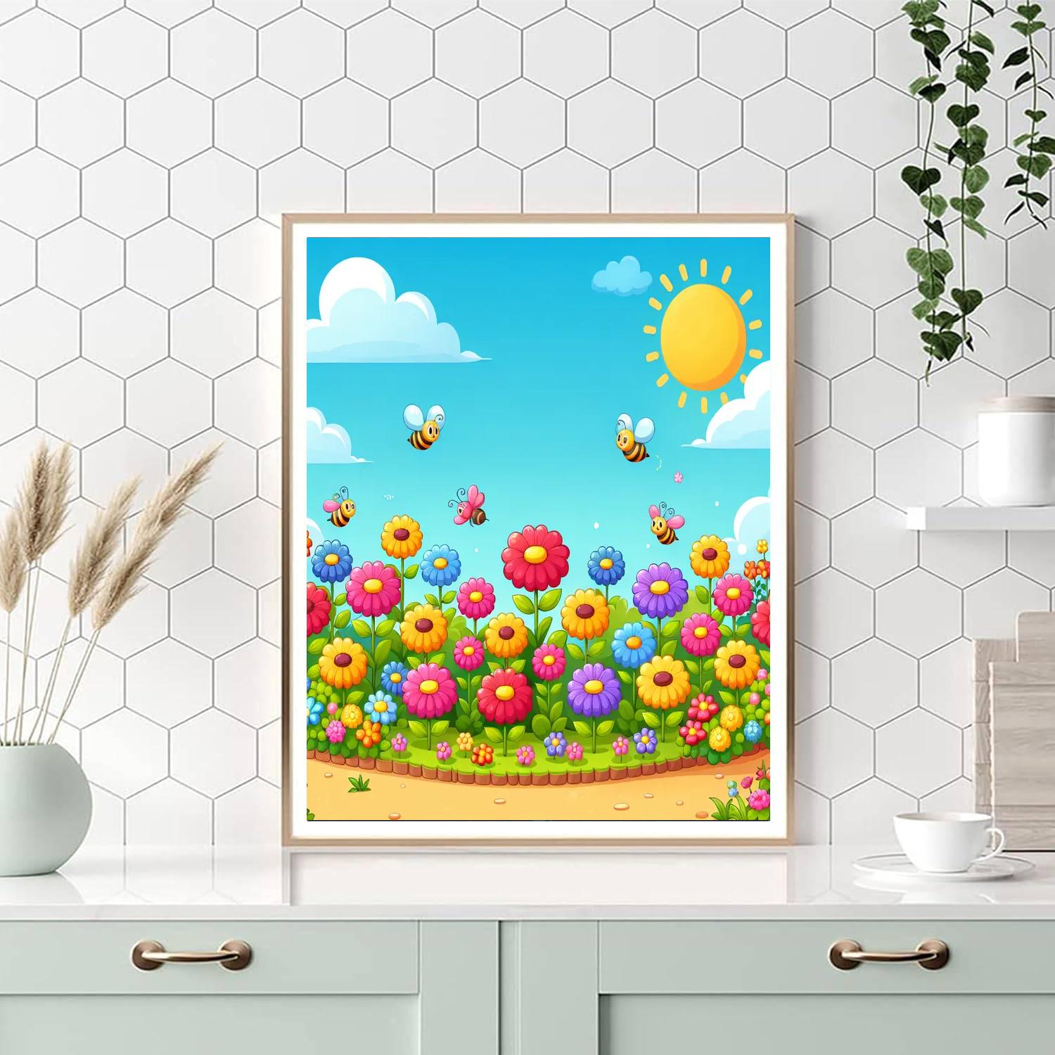 Magical Rainbow Garden DIY Paint By Numbers