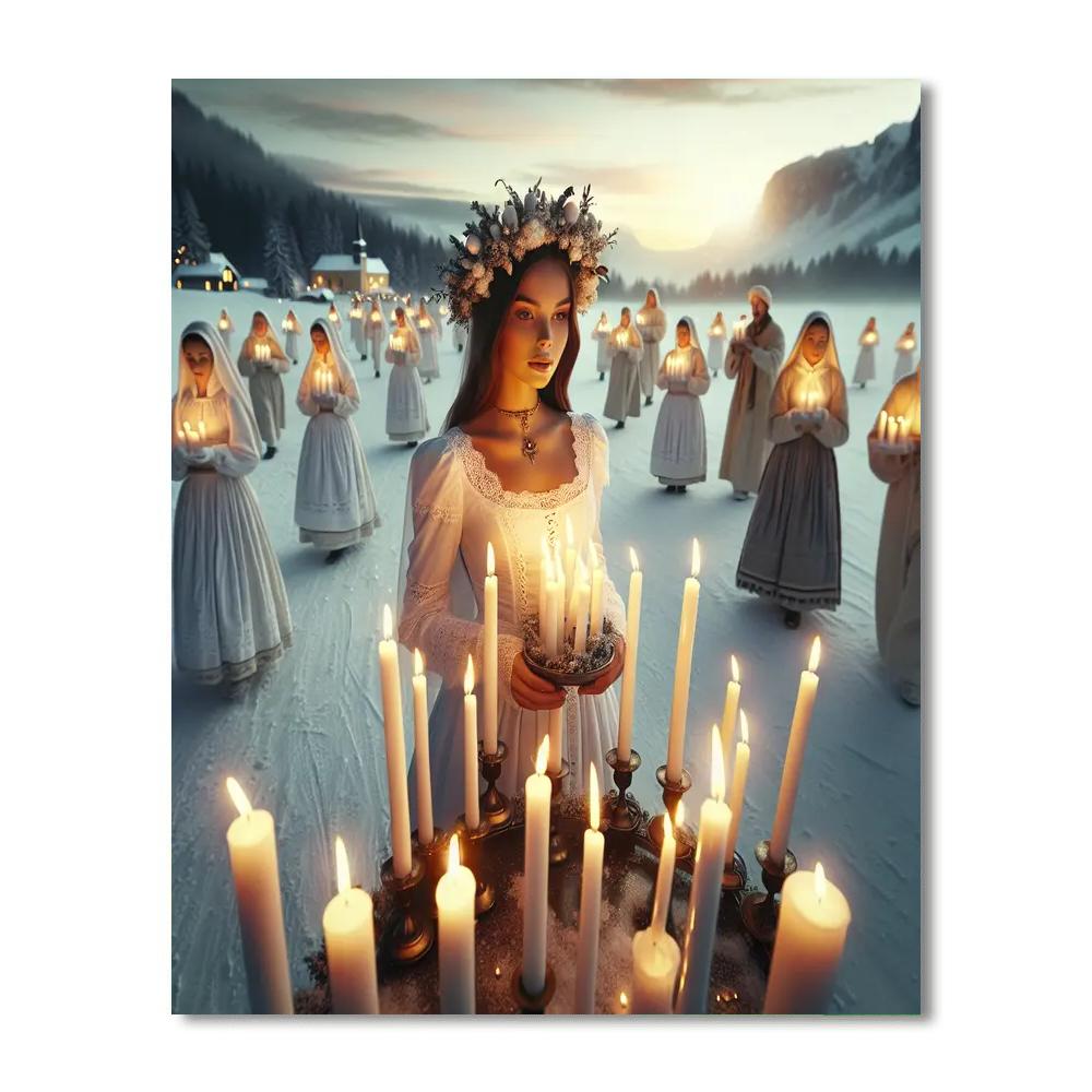 Feast Of St. Lucia Paint By Numbers Art