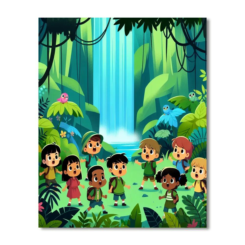 Mystery Of The Hidden Waterfall Number Painting