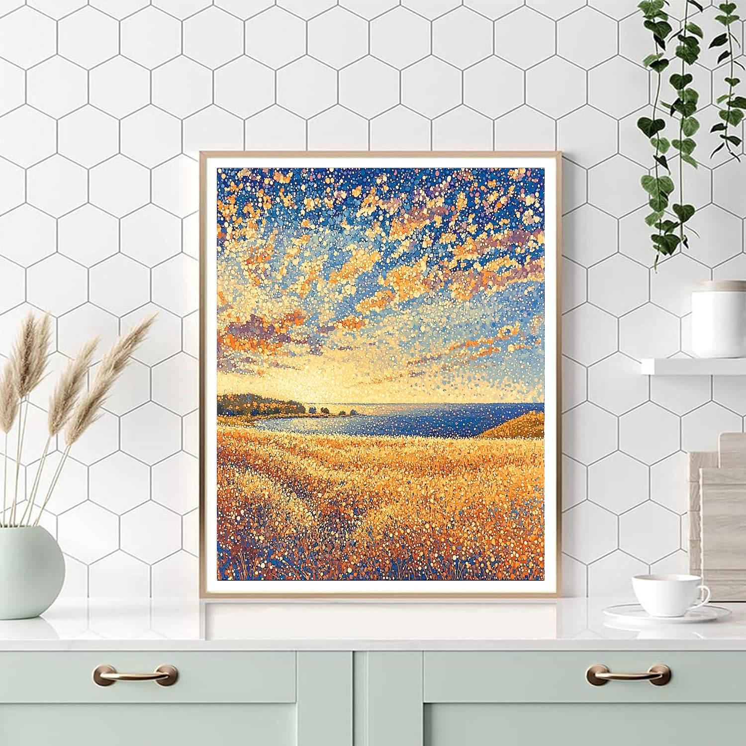 Georges Seurat Inspired Transcendent Landscapes  Paint By Number