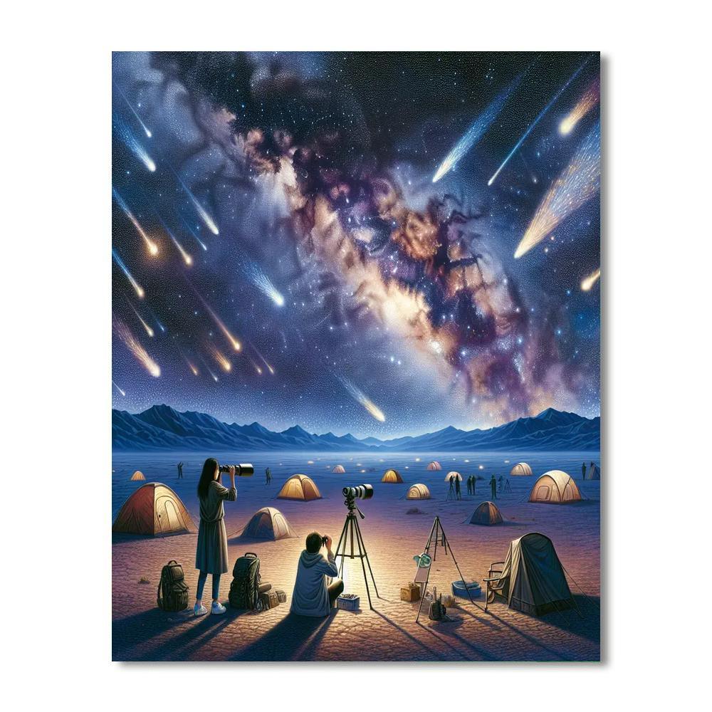 Perseids Meteor Shower Festival - Usa Painting By Numbers Kit