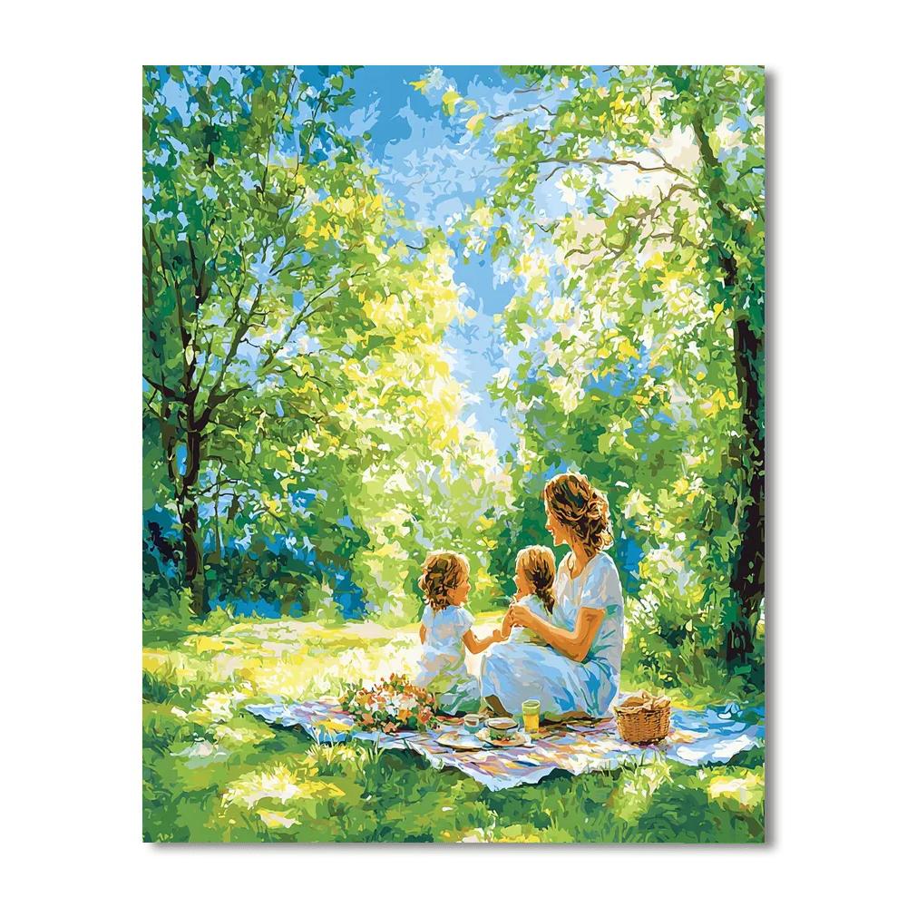 Mommy And Me In The Park DIY Paint By Numbers