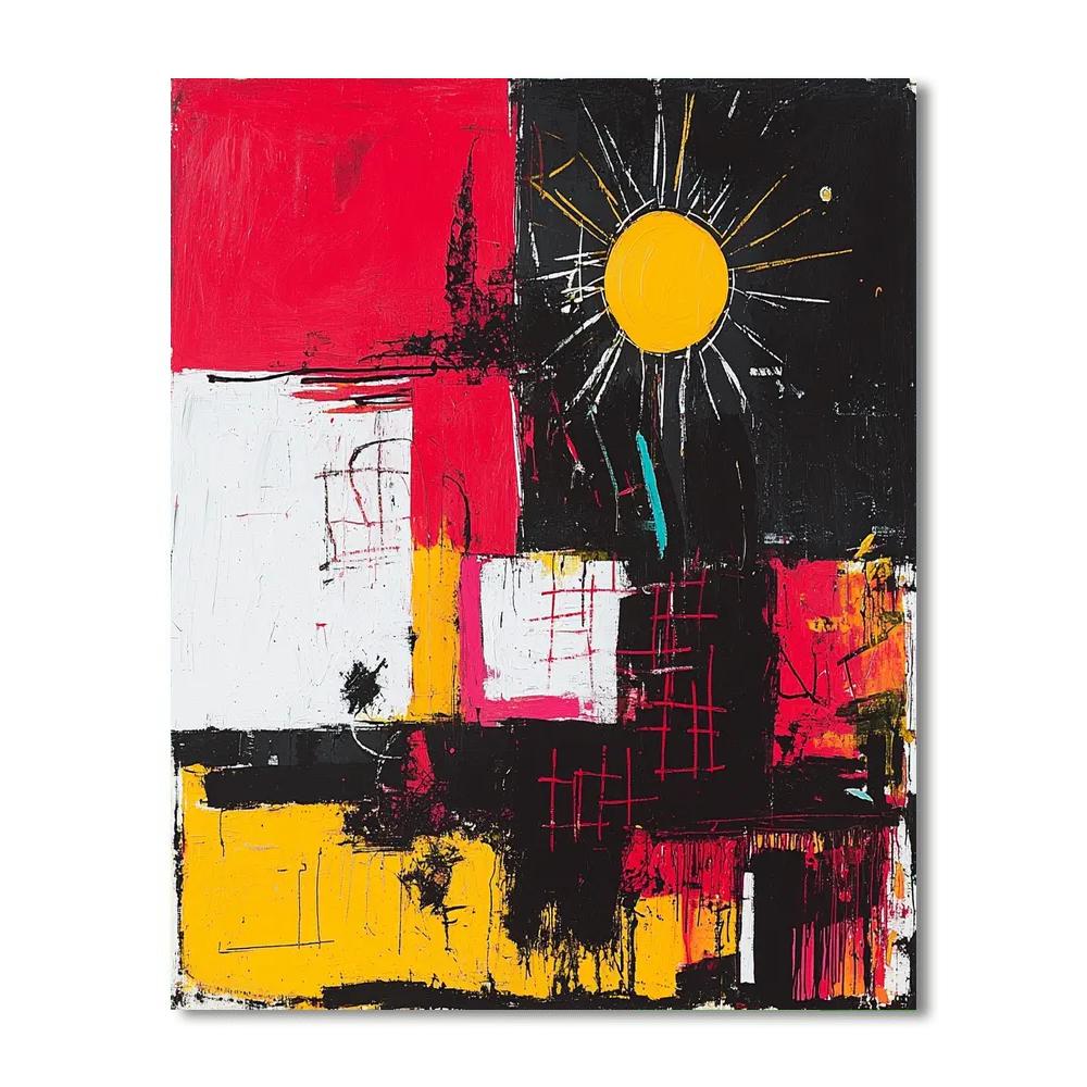 Jean-Michel Basquiat Inspired Rhythm Of Shadows  Paint By Numbers