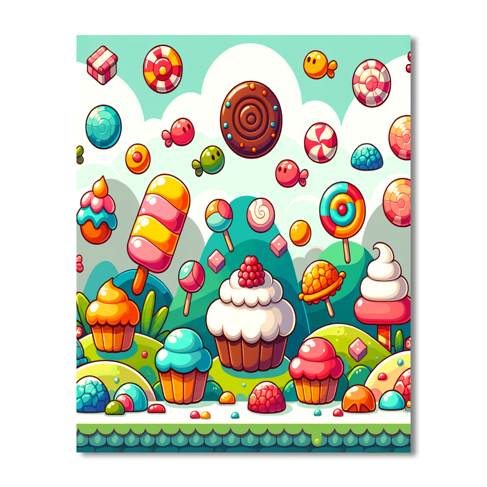 Sweet Treats Land Paint By Number