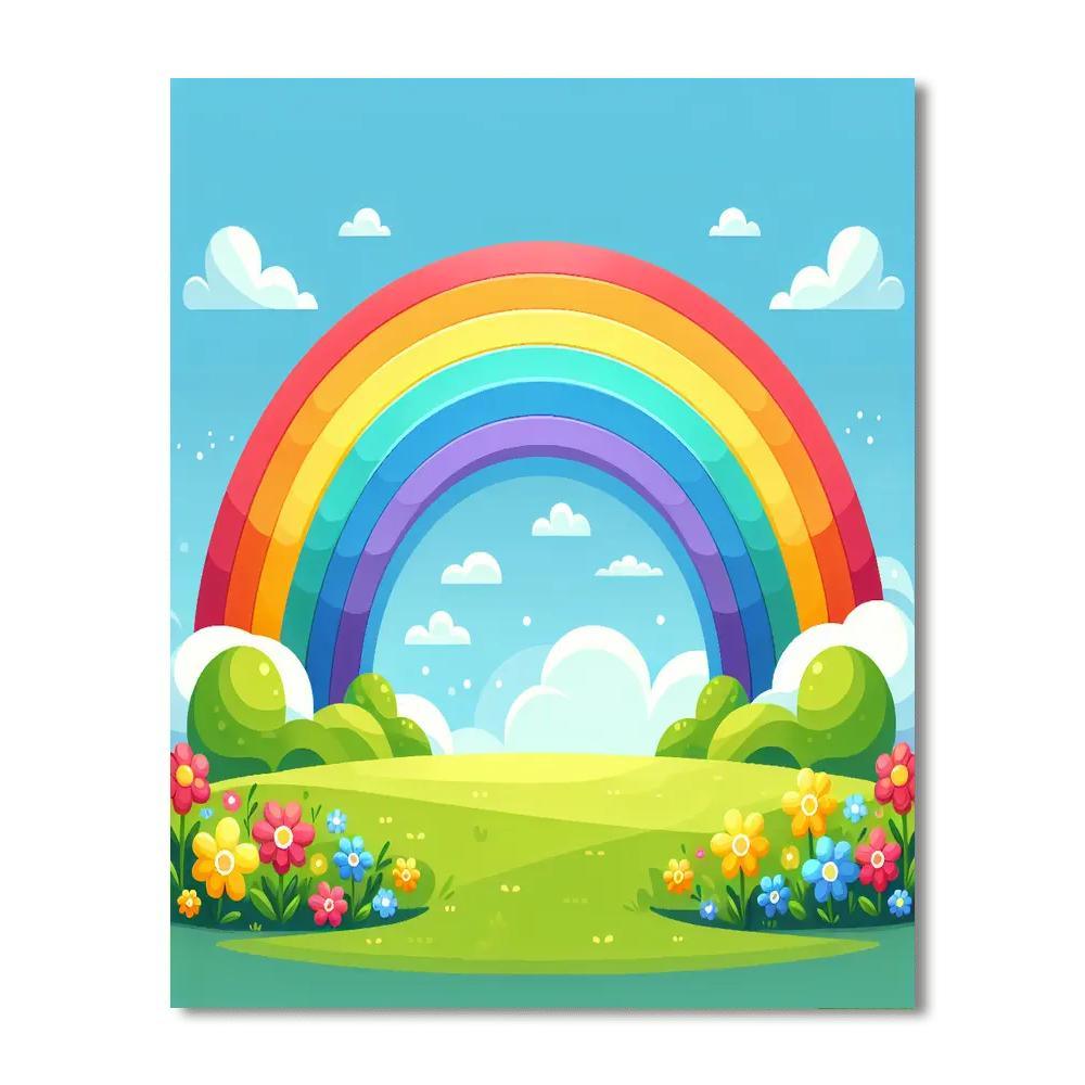Dazzling Rainbow Painting By Numbers Kit