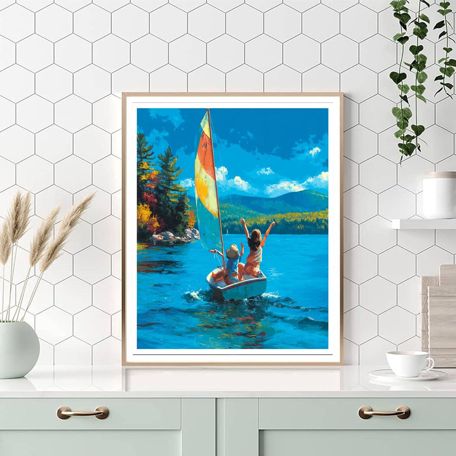 Sailing With Mom Number Painting