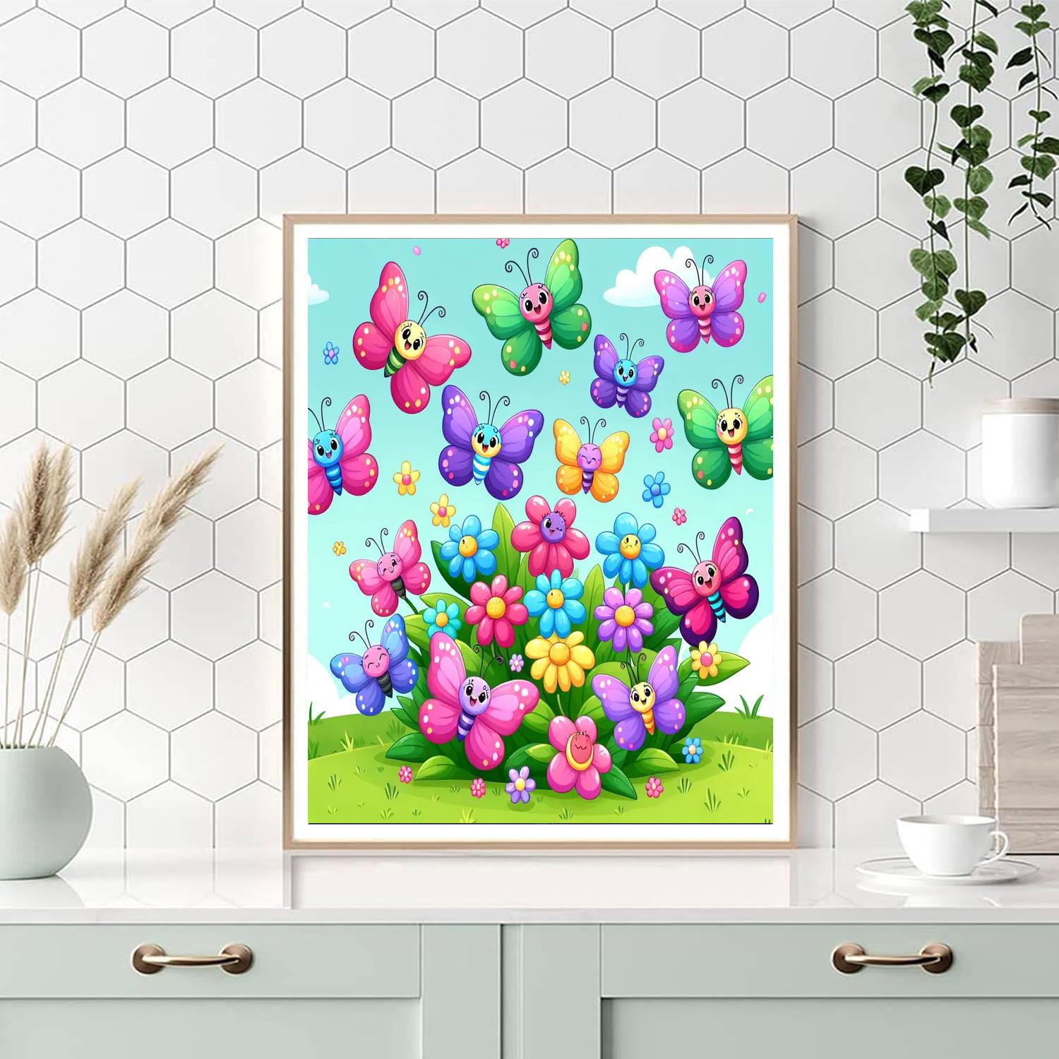 Joyful Butterfly Ball Paint By Numbers Art