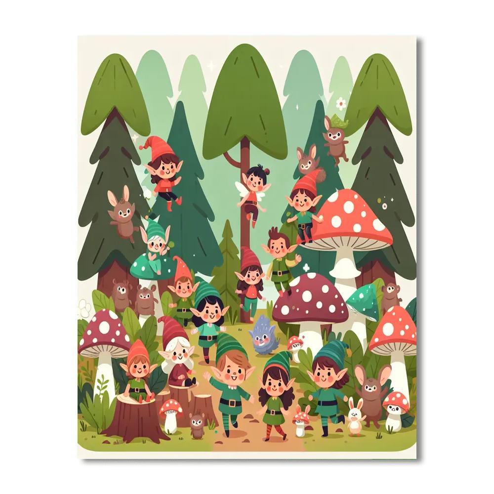 Magical Elf Forest Numbered Painting Kits
