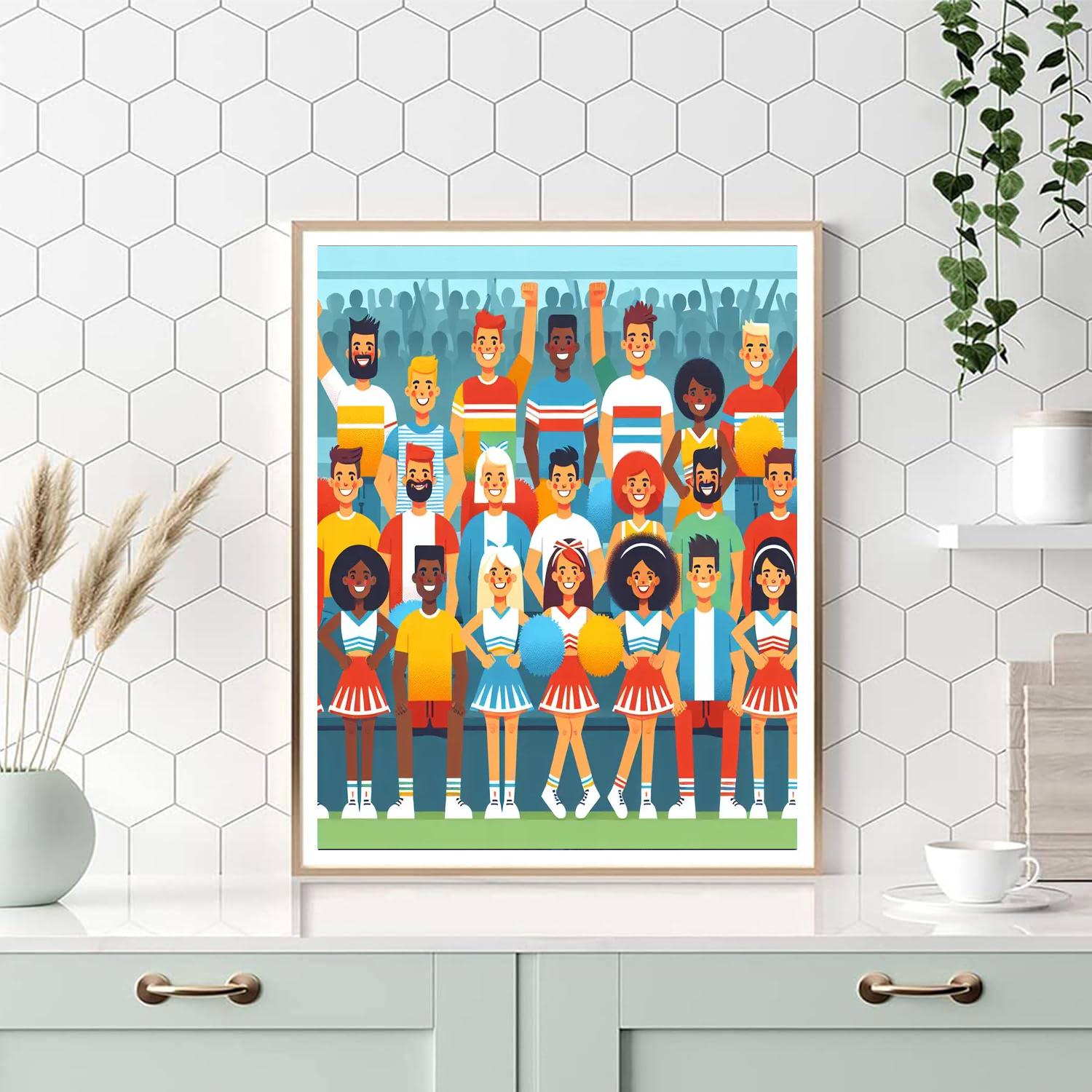 Bubblegum Cheer Squad DIY Paint By Numbers