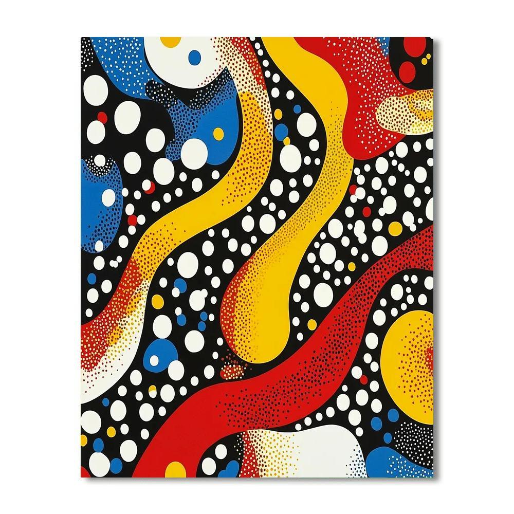 Yayoi Kusama Inspired Transcendent Connections  Number Painting