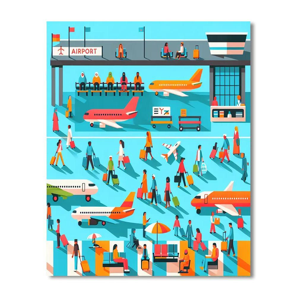 Buzzy Airport Adventure Numbered Painting Kits