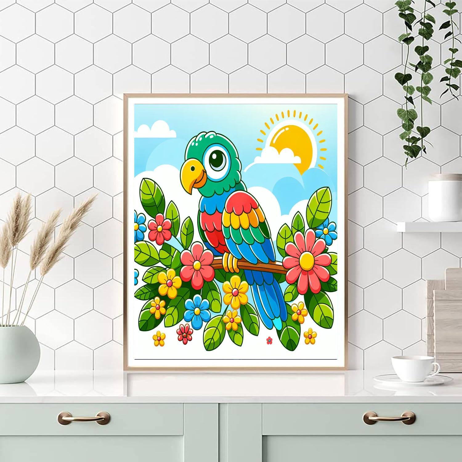 Witty Parrot Paint By Color