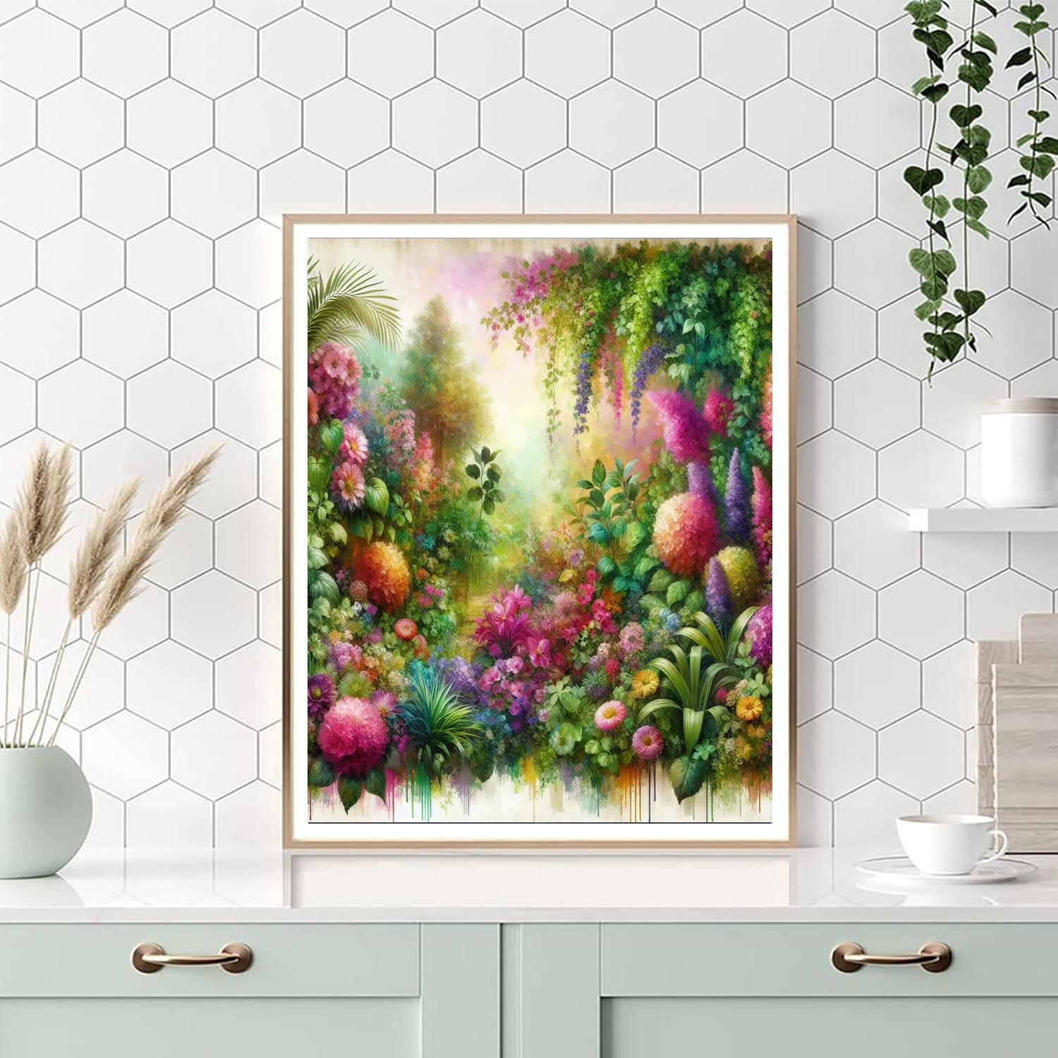 Floral Cascade Symphony DIY Paint By Numbers
