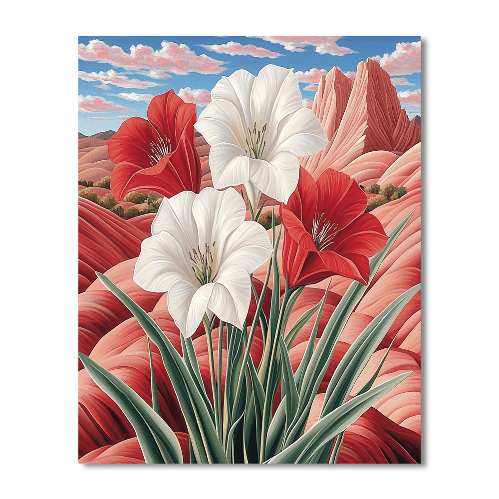 Georgia O'Keeffe Inspired O'Keeffe's New Mexico Blooms  Painting By Numbers Kit