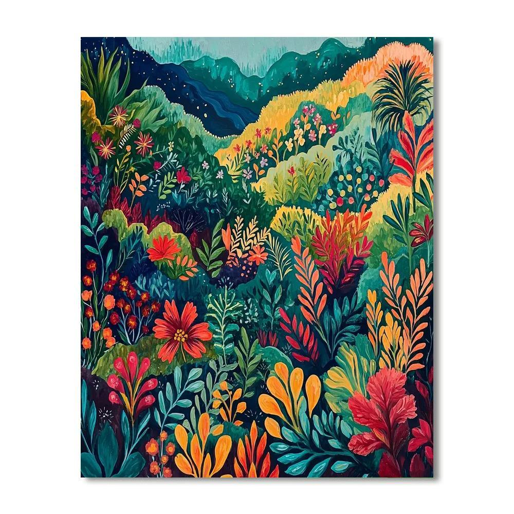 Frida Kahlo Inspired Garden Of Resilience  Numbered Painting Kits